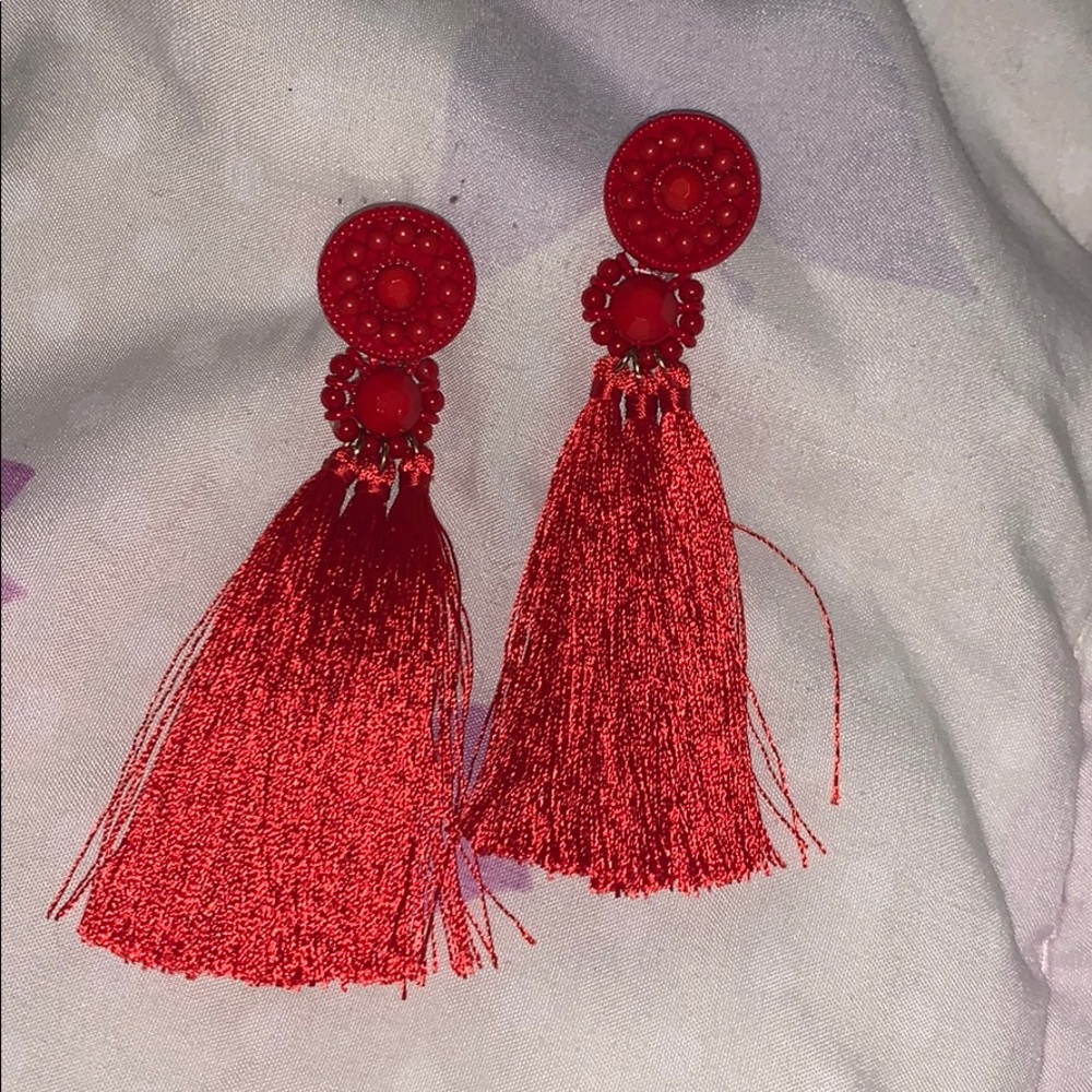 Red earrings